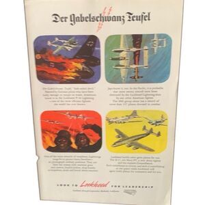 Vintage 1945 Lockheed Look to Lockheed for a Leadership Ad Advertisement